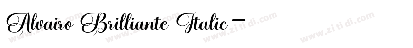 Alvairo Brilliante Italic字体转换